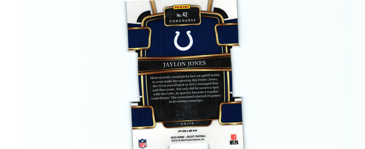 Jaylon Jones 2023 NEON GREEN DIE CUT Select #42 /599