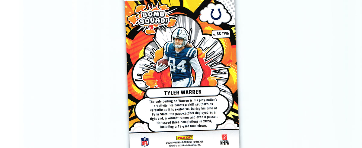 Tyler Warren 2025 Donruss BS-TWN RC