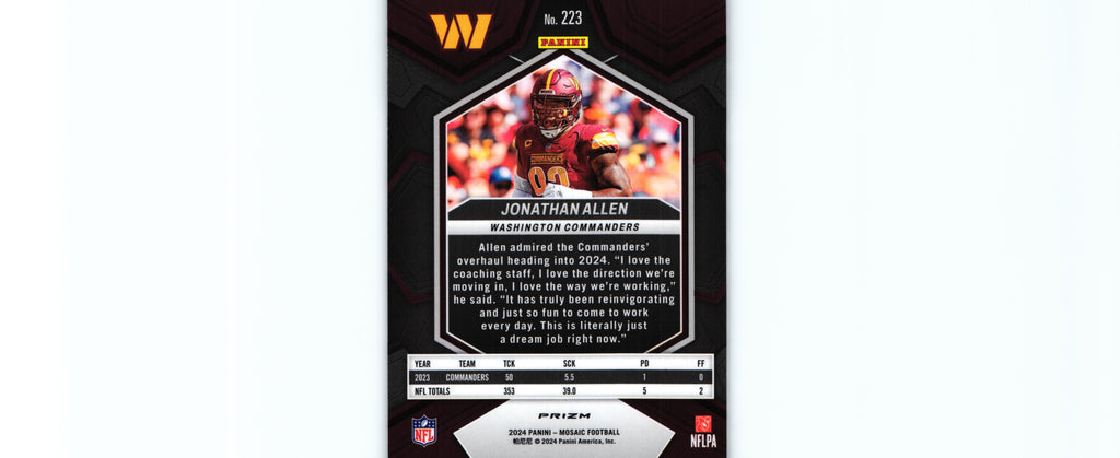 Jonathan Allen 2024 SILVER MOSAIC Mosaic #223