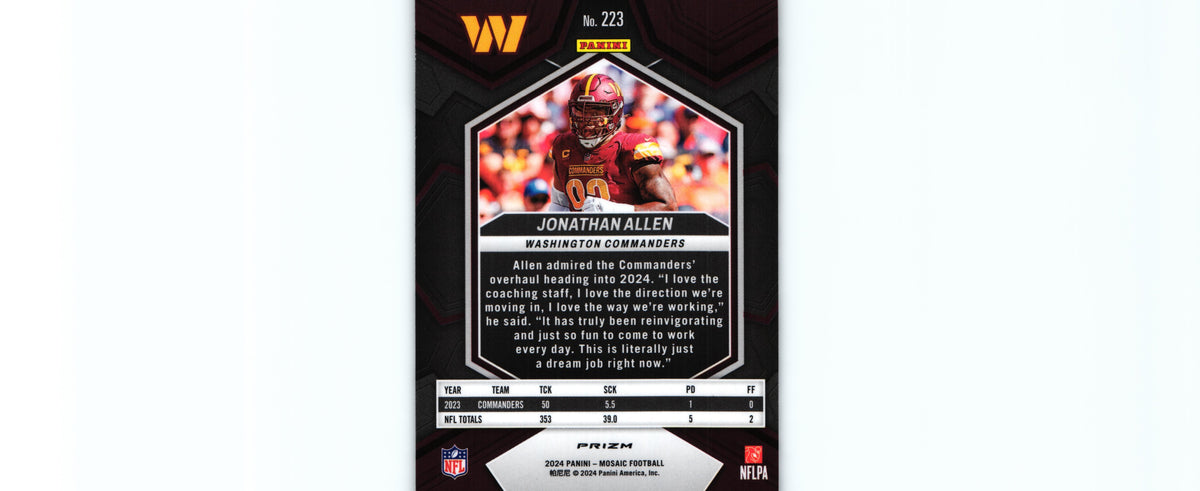 Jonathan Allen 2024 SILVER MOSAIC Mosaic #223