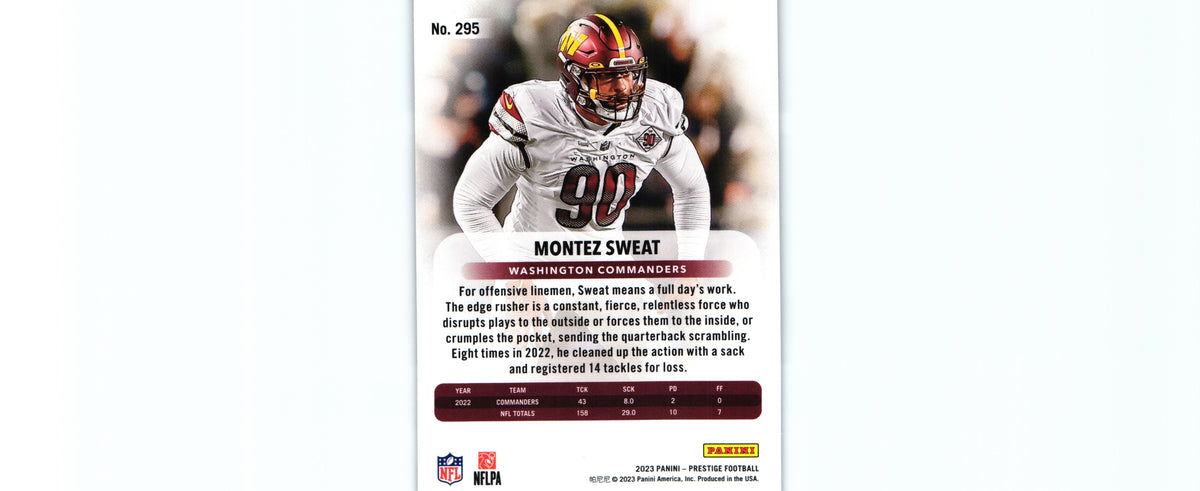 Montez Sweat 2023 DIAMONDS Prestige #295