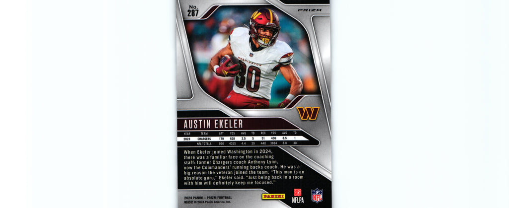 Austin Ekeler 2024 RED WHITE BLUE Prizm #287