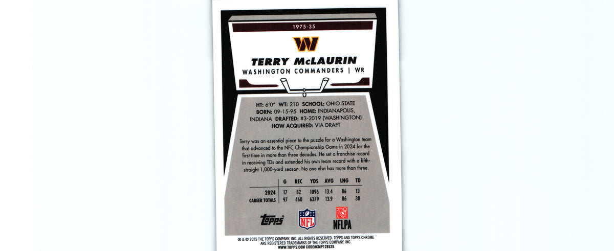 Terry McLaurin 2025 Topps 1975-35
