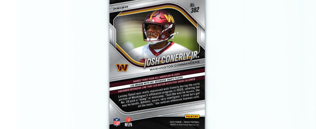 Josh Conerly 2025 LAZER Prizm #382 RC