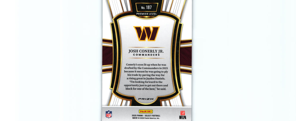 Josh Conerly 2025 SILVER Select #187 RC