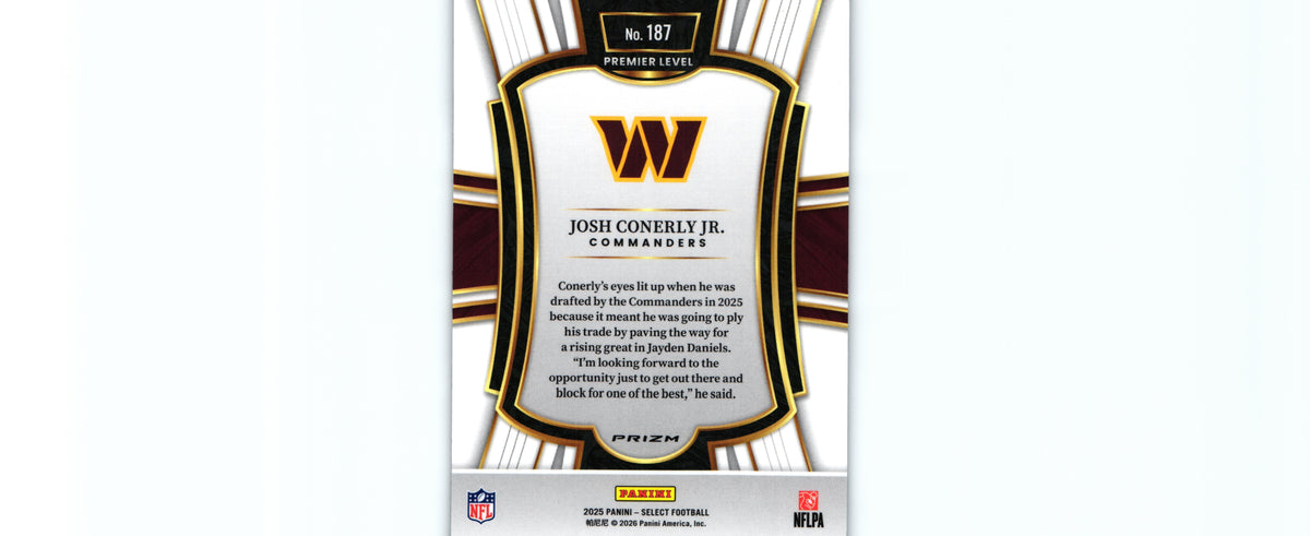 Josh Conerly 2025 SILVER Select #187 RC