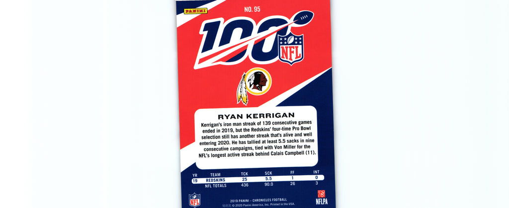 Ryan Kerrigan 2019 RED Chronicles #95 /199,