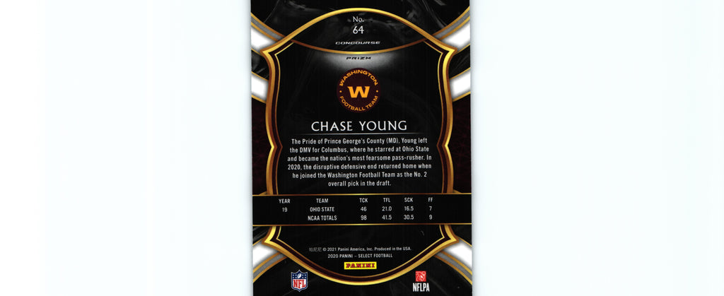 Chase Young 2020 SILVER Select #64 RC