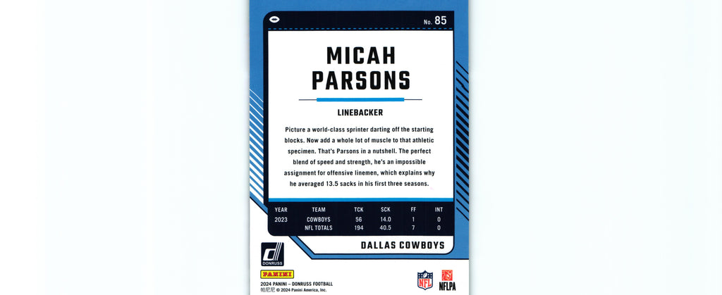 Micah Parsons 2024 GREEN Donruss #85