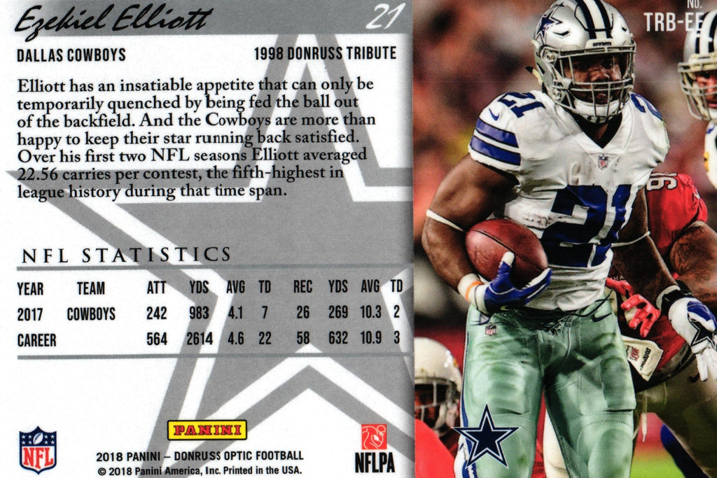 Ezekiel Elliott 2018 Donruss Optic TRB-EE