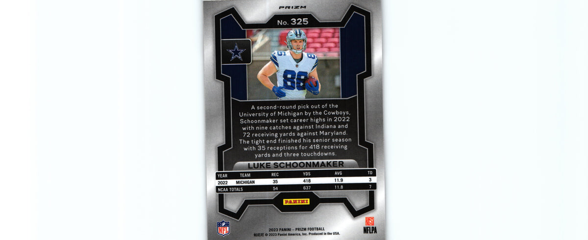 Luke Schoonmaker 2023 ORANGE LAZER Prizm #325