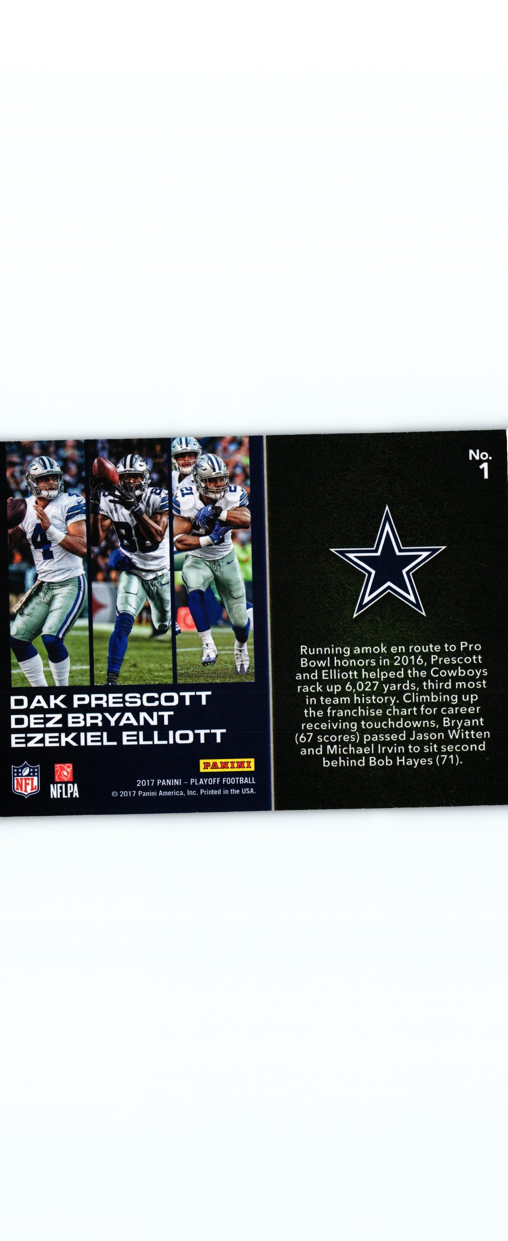 Dak Prescott/Dez Bryant/Ezekiel Elliott 2017 Playoff #1 /199