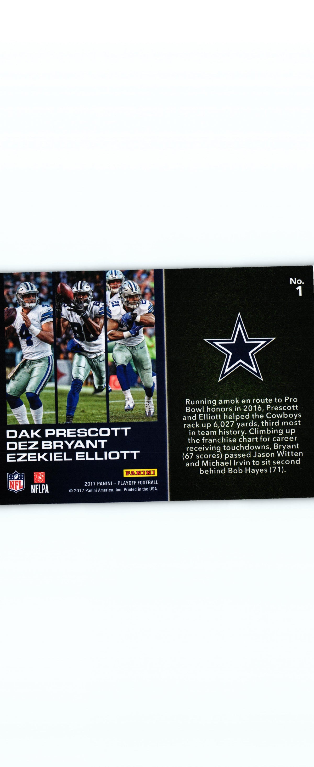 Dak Prescott/Dez Bryant/Ezekiel Elliott 2017 Playoff #1 /199