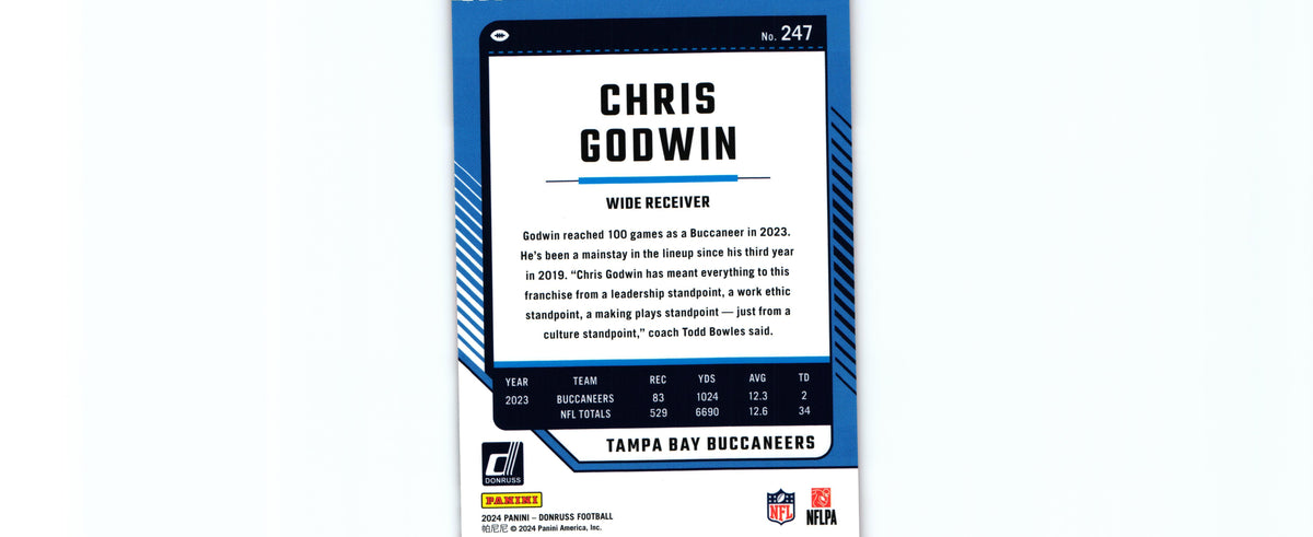 Chris Godwin 2024 PRESS PROOF RED Donruss #247