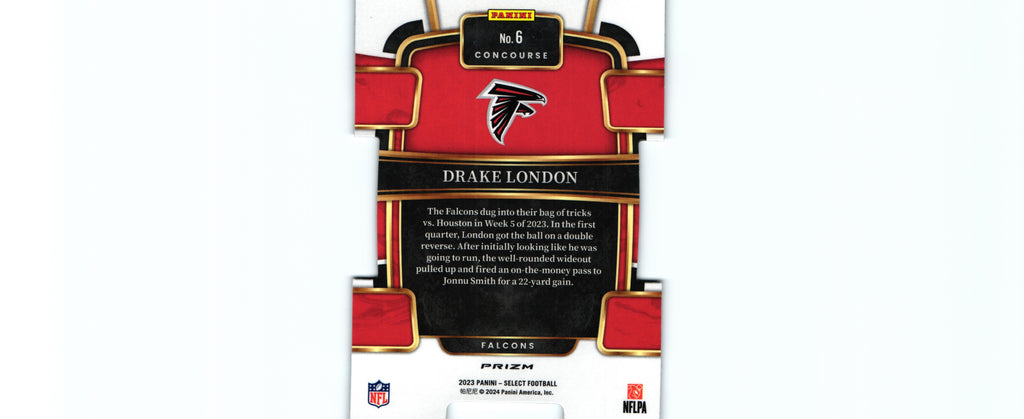 Drake London 2023 SILVER DIE CUT Select #6