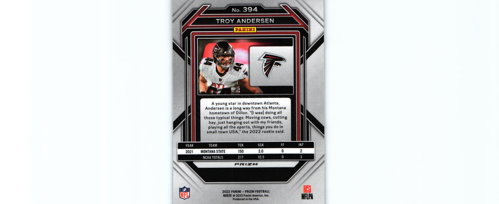 Troy Andersen 2022 NO HUDDLE SILVER Prizm #394 RC