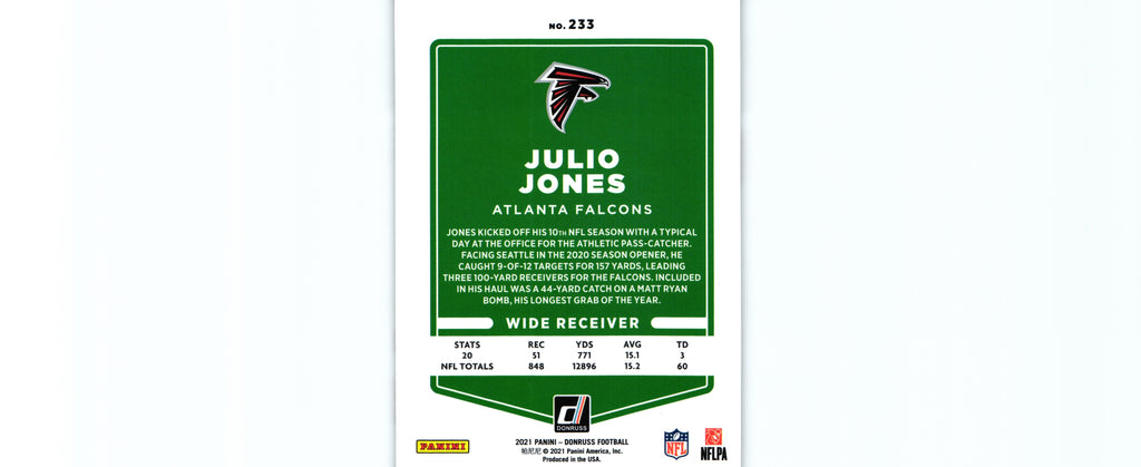 Julio Jones 2021 VARIATION Donruss#233