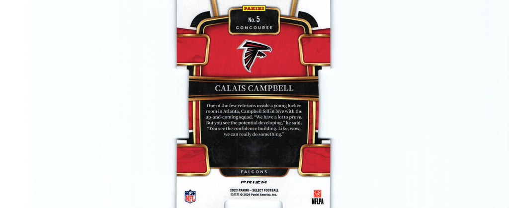Calais Campbell 2023 SILVER DIE CUT Select #5