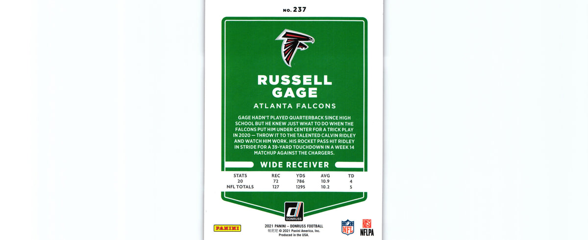 Russell Gage 2021 PRESS PROOF RED Donruss #237