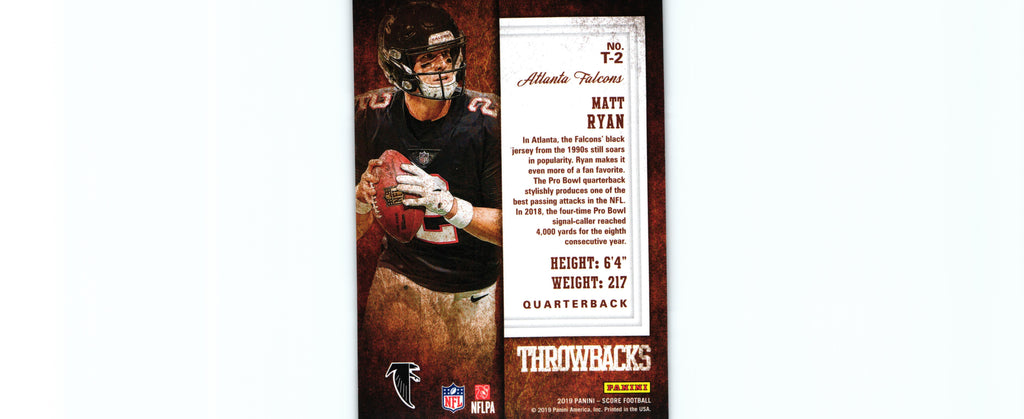 Matt Ryan 2019 Score T-2