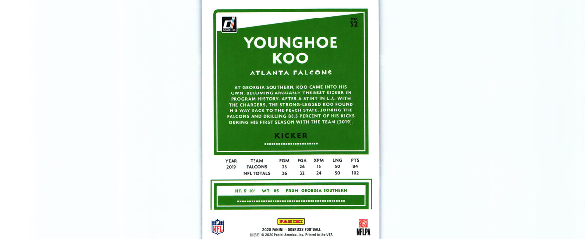 Younghoe Koo 2020 PRESS PROOF BLUE Donruss #32 RC