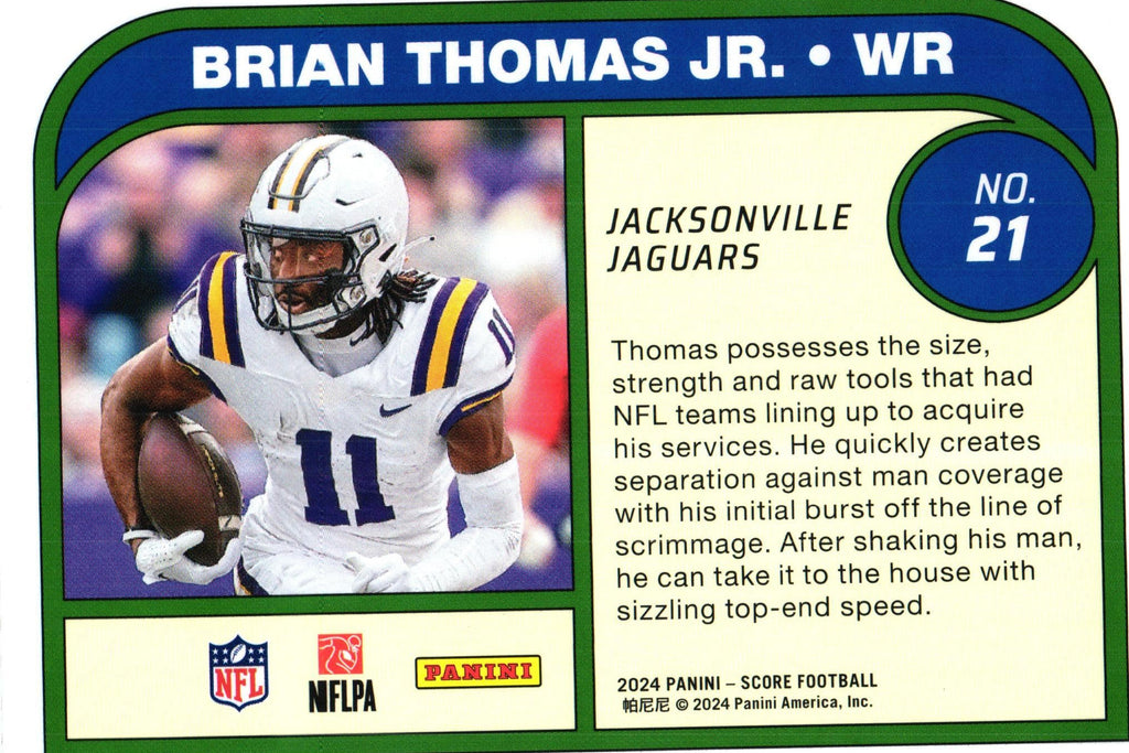 Brian Thomas jr 2024 Score #21 RC