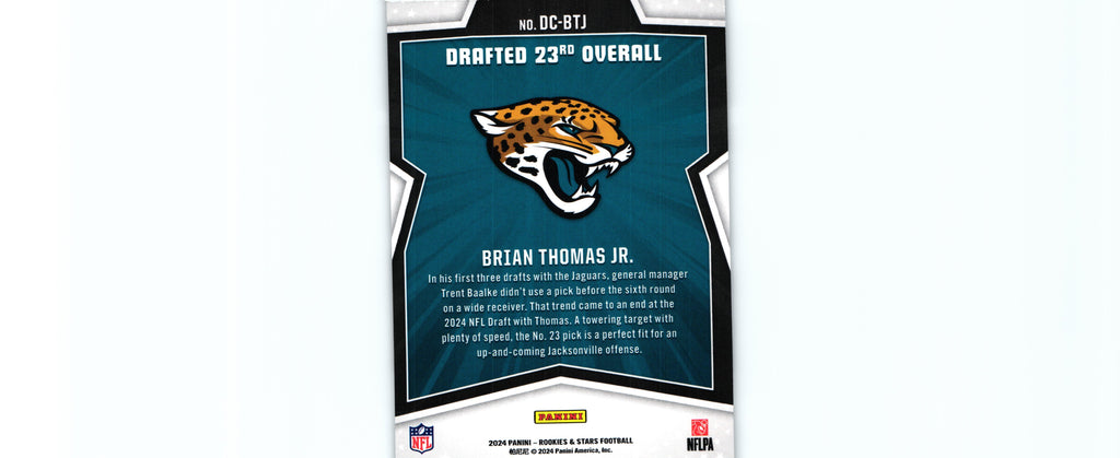 Brian Thomas 2024 Rookies&Stars DC-BTJ RC
