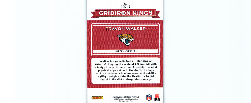 Travon Walker 2022  Donruss #RGK-17 RC