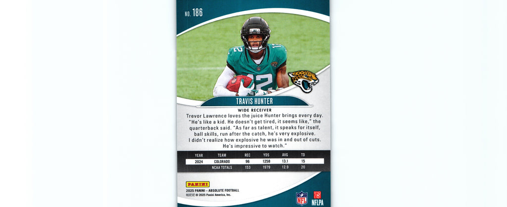 Travis Hunter 2025 Absolute #186