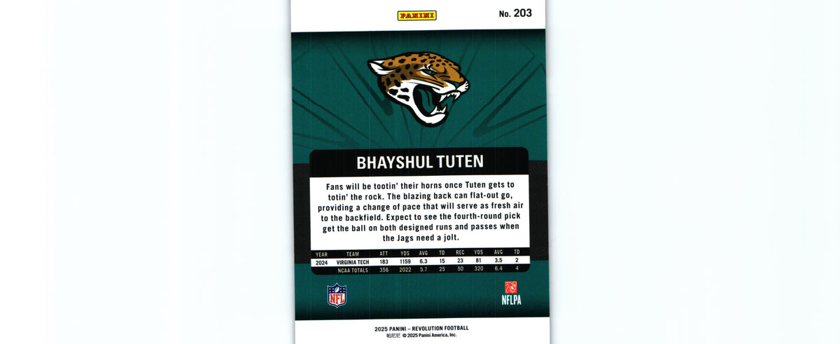 Bhayshul Tuten 2025 Revolution #203 RC