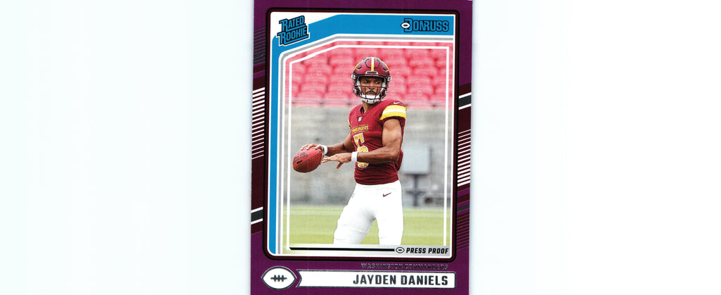 Jayden Daniels 2024 PRESS PROOF PURPLE Donruss #389 RC