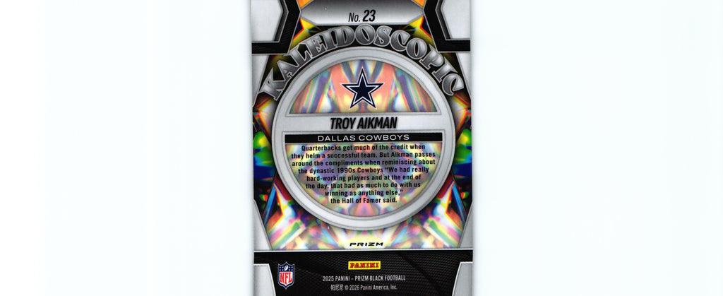 Troy Aikmen 2025 SILVER Prizm Black #23