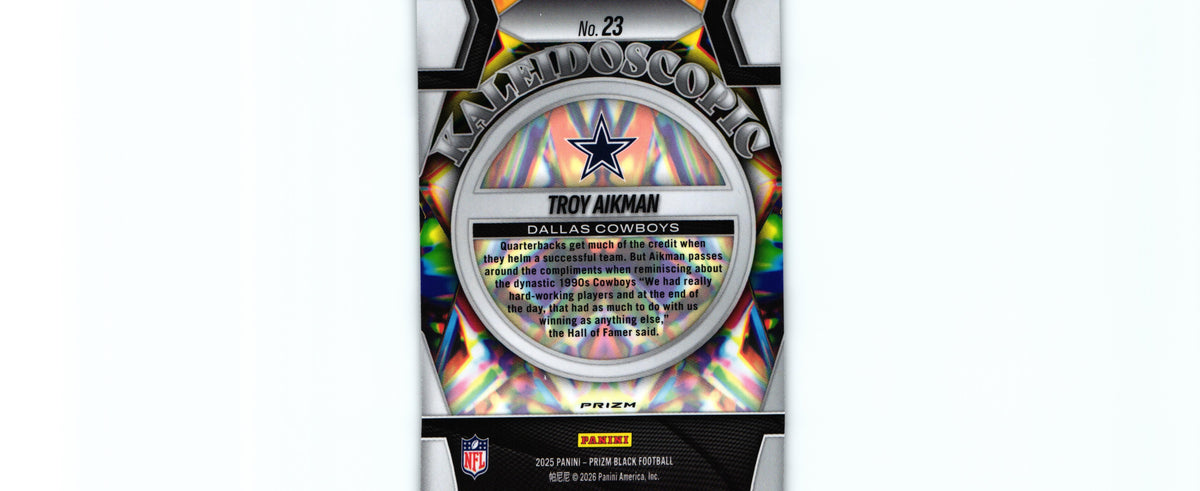 Troy Aikmen 2025 SILVER Prizm Black #23