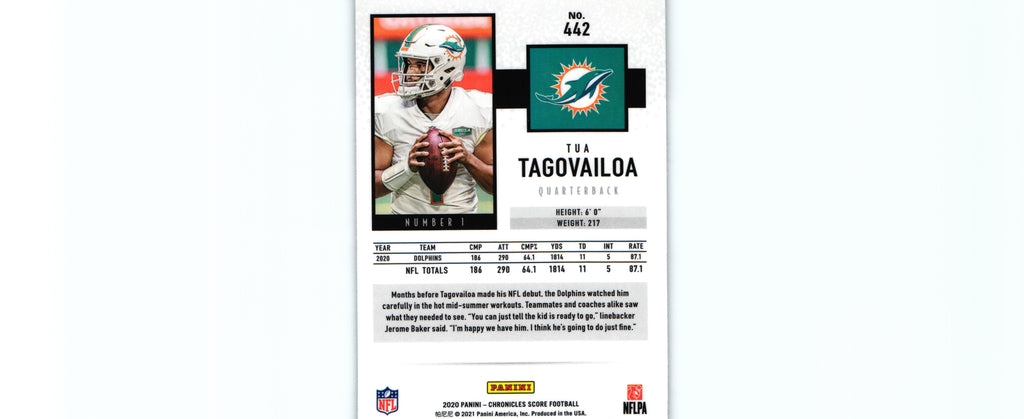 Tua Tagovailoa 2020 Chronicles #442 RC