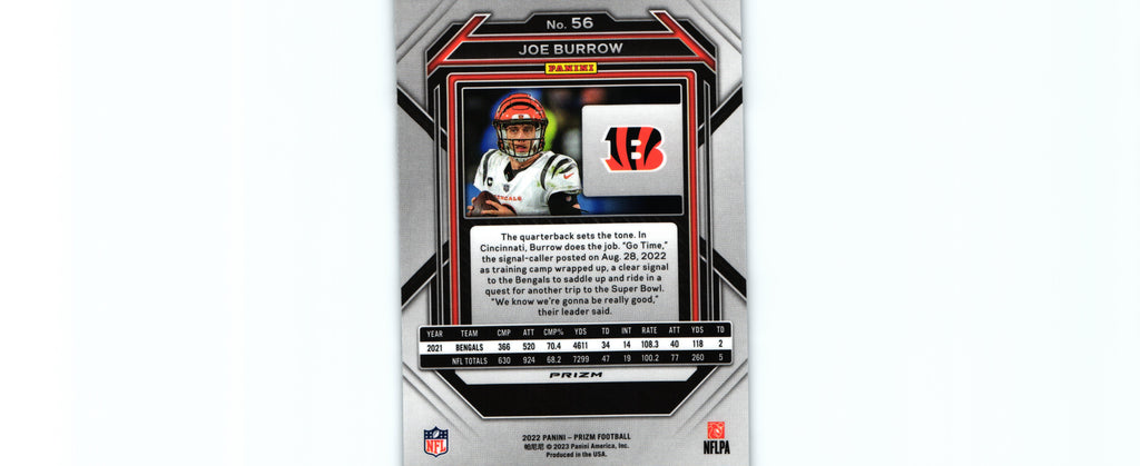 Joe Burrow 2022 SILVER Prizm #56