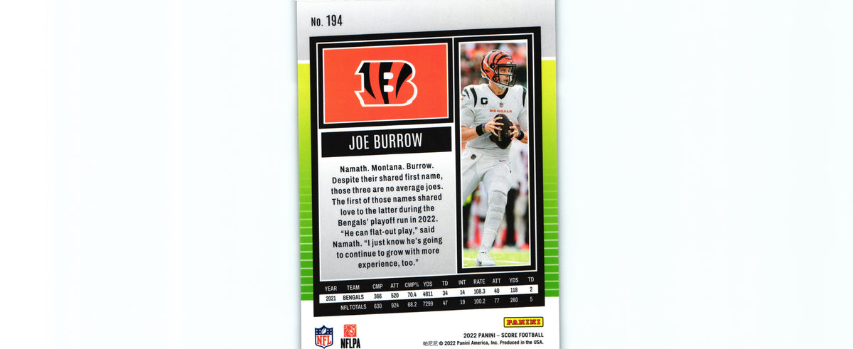 Joe Burrow 2022 GREEN Score #194