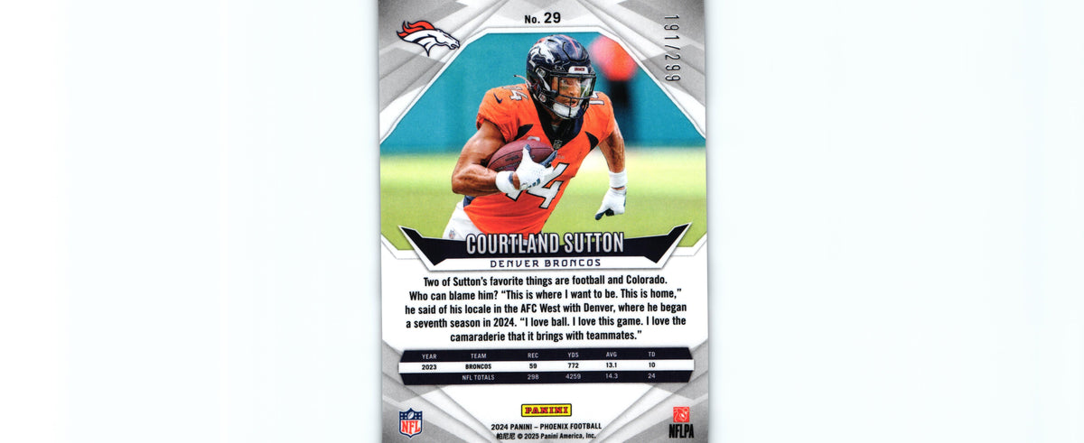 Courtland Sutton 2024 RED FADE Phoenix #29 /299