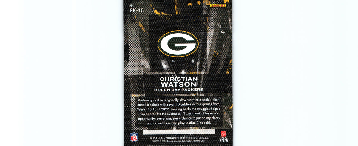 Christian Watson 2022 Chronicles GK-15 RC
