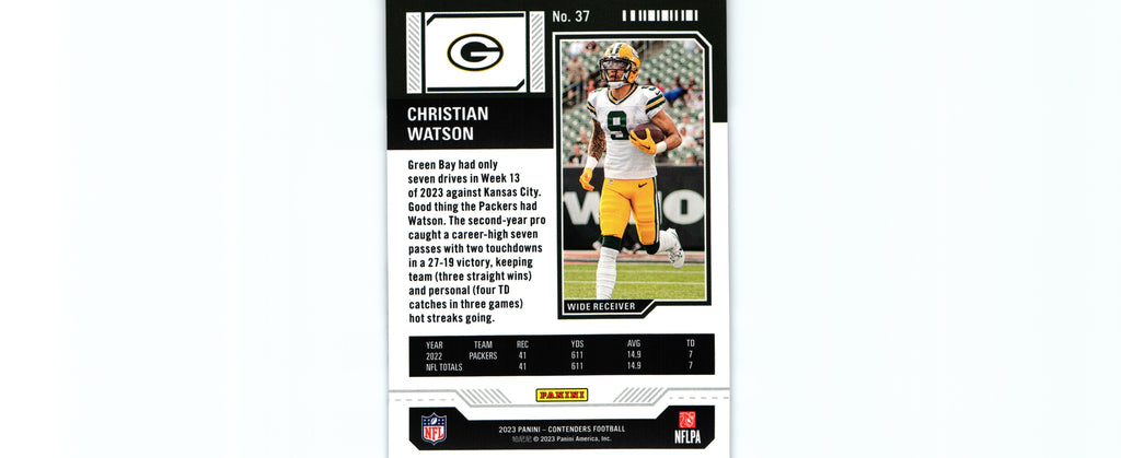 Christian Watson 2023 RED Contenders #37