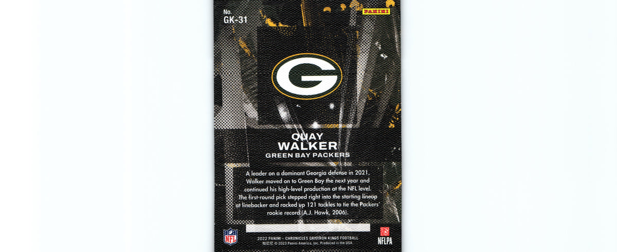 Quay Walker 2022 Chronicles GK-31 RC