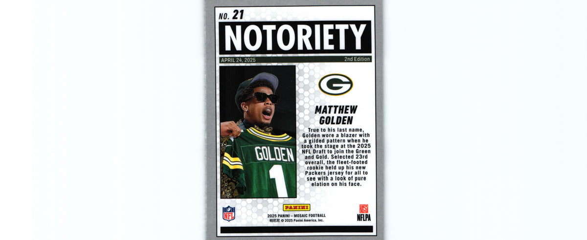Matthew Golden 2025 Mosaic #21 RC