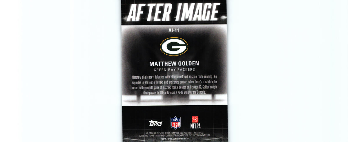 Matthew Golden 2025 Topps AI-11 RC