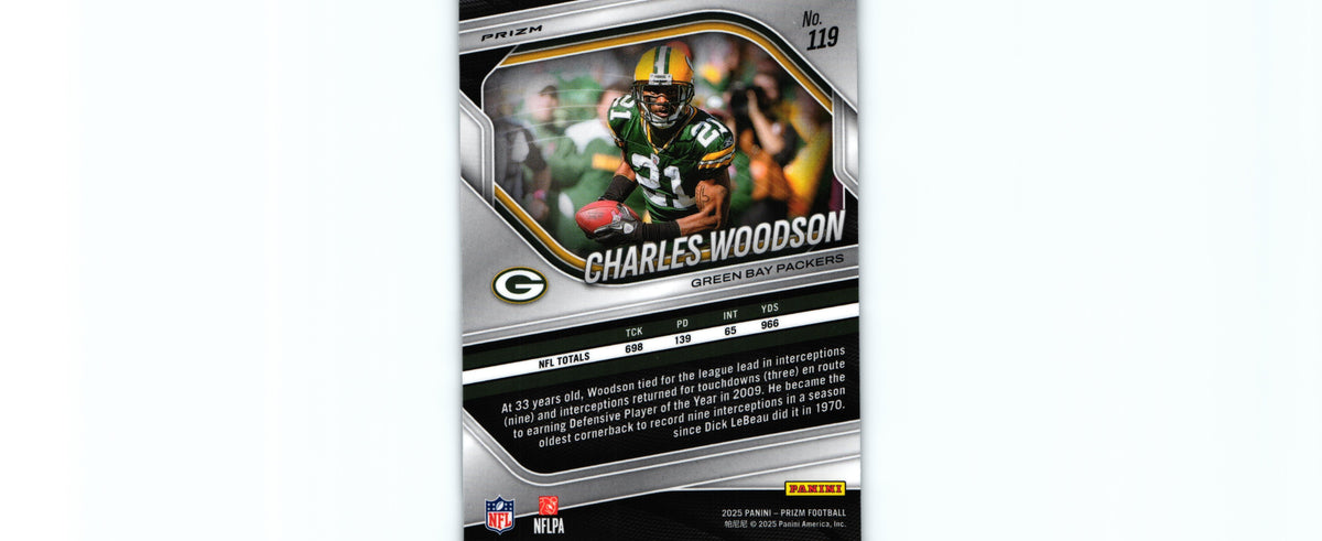 Charles Woodson 2025 WHITE DISCO Prizm #119