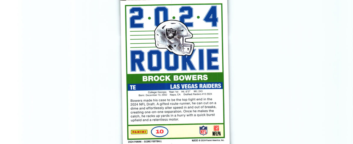 Brock Bowers 2024 Score #10 RC