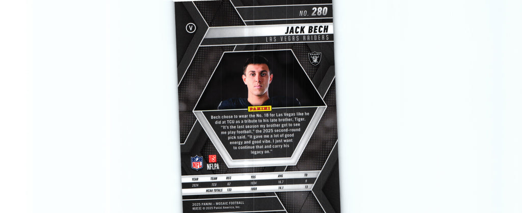 Jack Bech 2025 VARIATION Mosaic #280 RC