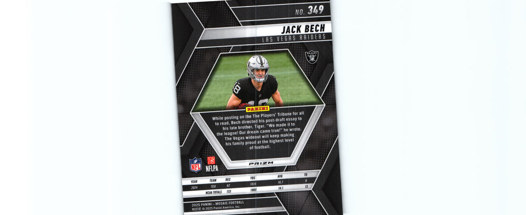 Jack Bech 2025 SILVER MOSAIC Mosaic #349 RC