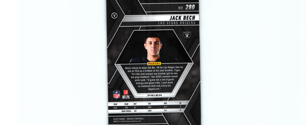 Jack Bech 2025 MOSAIC VARIATION Mosaic #280 RC (Kopie)