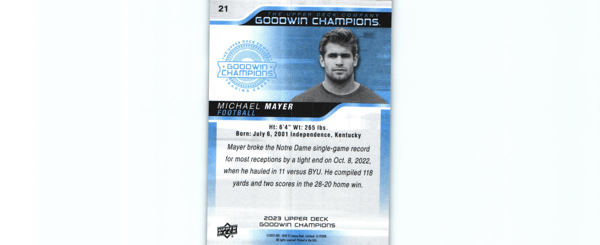 Michael Mayer 2023 Upper Deck #21 RC