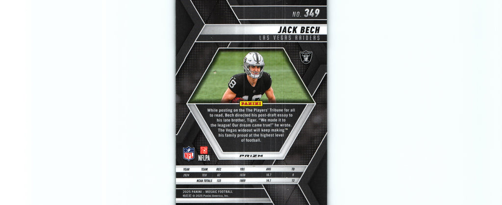 Jack Bech 2025 GREEN Mosaic #349 RC