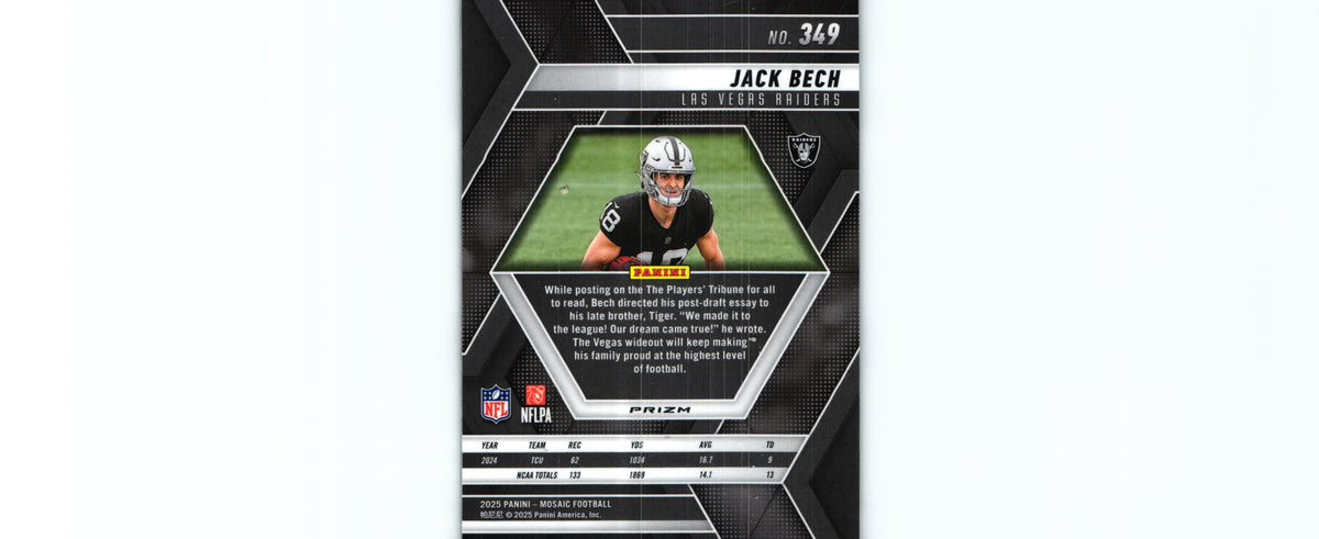 Jack Bech 2025 GREEN Mosaic #349 RC